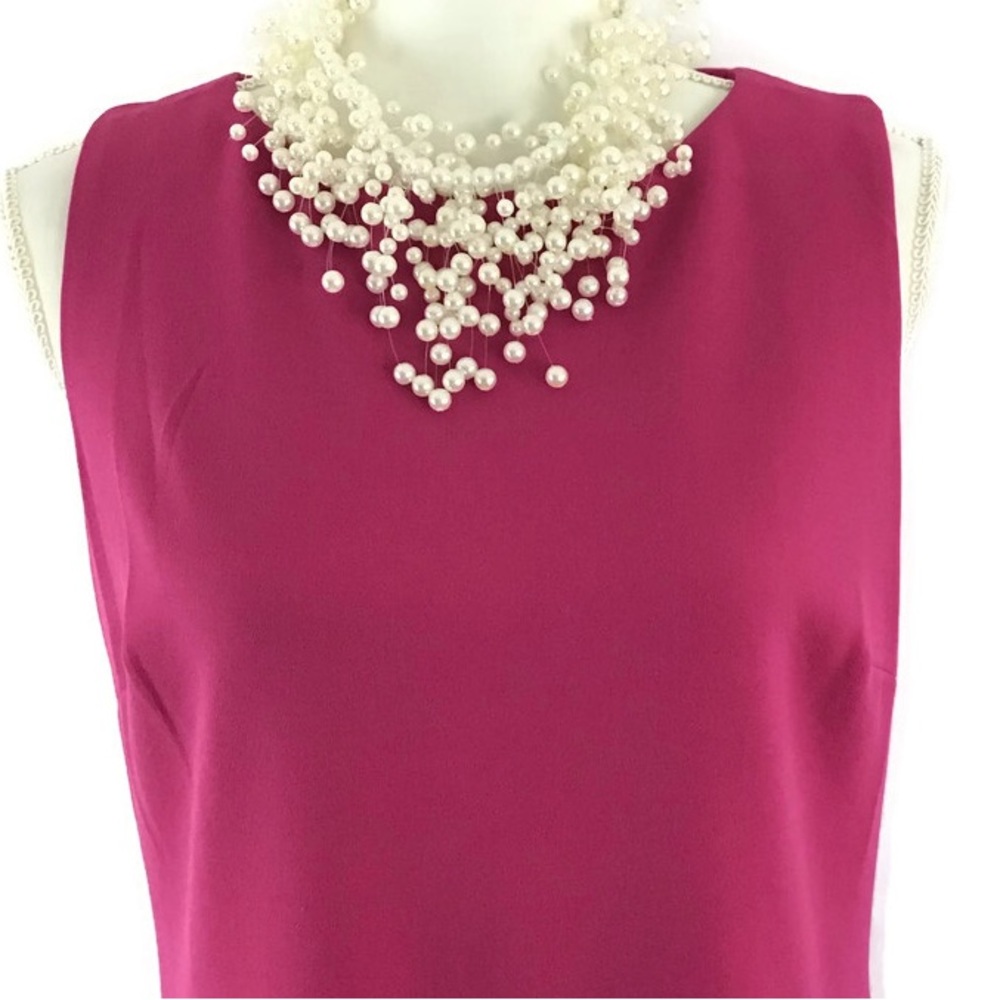 BETSEY JOHNSON SLEEVELESS FUCHSIA DRESS